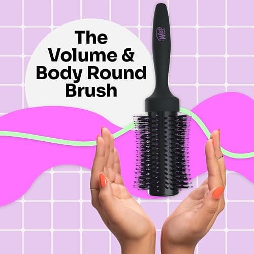 Wet Brush Volumizing Round Brush for Fine to Medium Hair - Salon Blow-Out, Less Pain & Breakage, Lightweight Boar Bristle Detangles & Removes Knots thumbnail 2