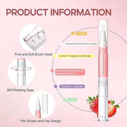 PEACECOLOR 16Pcs Cuticle Oil Pen for Nails Portable Nail Moist Nail Strengthener Nails Care Kit for Treatment Care Nail Softener and Strengthener thumbnail 5