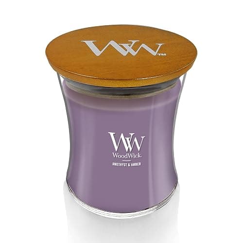 WoodWick Amethyst & Amber Scented Medium Hourglass Candle, Crackles as it Burns, Great for Gifting, 9.7oz thumbnail 4