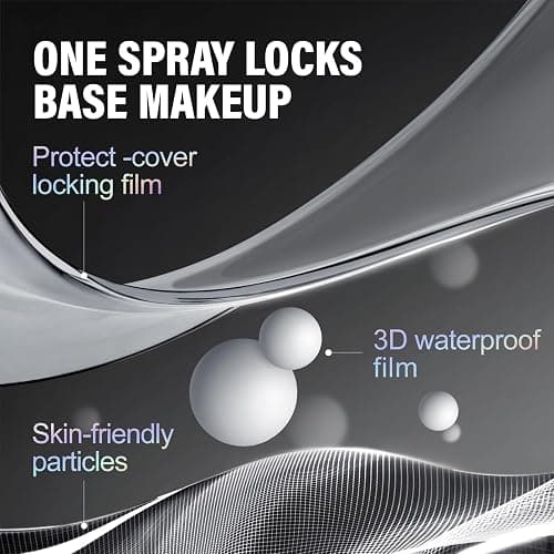 CARSLAN Black Magnet Liquid Powder Makeup Setting Spray, 16H Longlasting Oil Control Lock Face Makeup, Smudgeproof, Waterproof Finishing Spray, 100ml/3.4 Fl Oz thumbnail 3