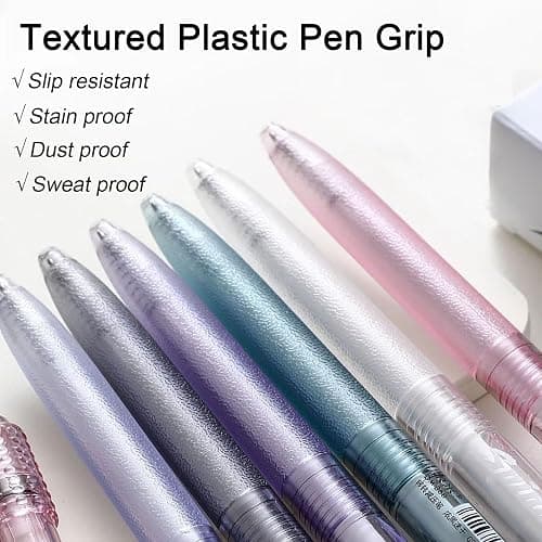Archic Retractable Black Gel Ink Pen Rotary Ballpoint Pens Fine 0.5mm Pack of 6 Colors thumbnail 6