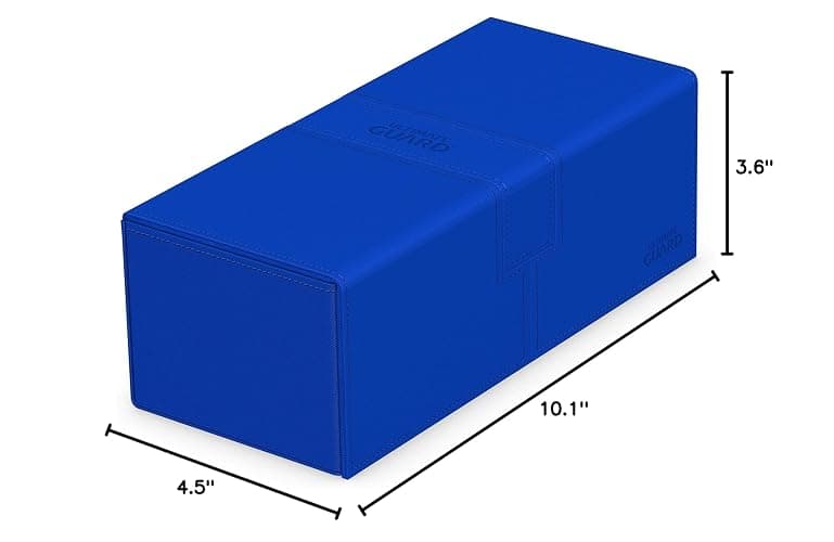 Ultimate Guard Twin Flip'n'Tray 266+, Deck Case for 266 Double-Sleeved TCG Cards + Dice Tray, Blue, Independent Magnetic Closure & Microfiber Inner Lining thumbnail 2