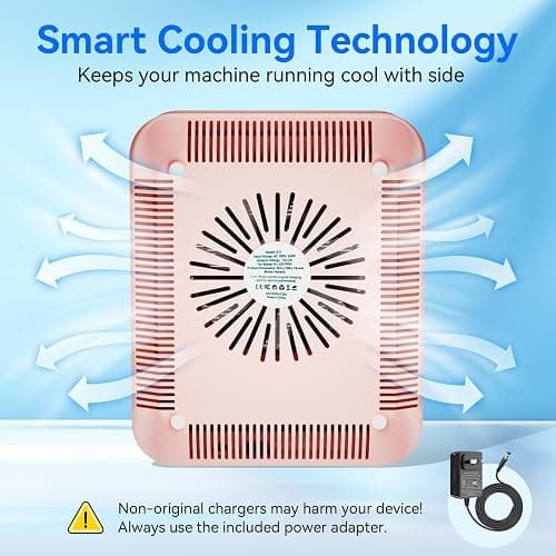 Makartt Nail Dust Collector - Professional Powerful Suction Larina Vacuum Fan Dust Cleaner with LED Display, Adjustable Speed, Reusable Filter for Acrylic Nails Polishing Manicure Salon Home Pink thumbnail 7