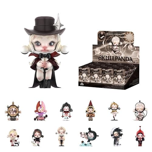 POP MART SKULLPANDA Image of Reality Series Figures, 12PCs SKULLPANDA Blind Box Figures, Random Design Action Figures Collectible Toys Home Decorations, Holiday Birthday Gifts, Whole Set - Image 1