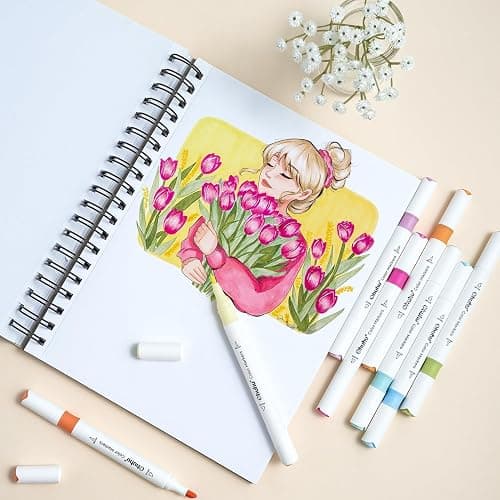 Ohuhu 140 Colours Water-Based Markers, Dual Tip Art Markers Brush Pens for Adults Colouring Pens for Anime Manga Design, Calligraphy, Drawing, and Illustration, Odourless & Non-Toxic thumbnail 2