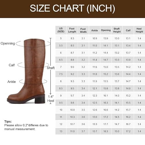 FancyQueen Knee High Boots for Women Banana Campus Square Toe Fall Boots | 1.5" Chunky Low Block Heel with Platform, Pull-On, Durable Leather, Knee-High – Comfort for Campus, Daily Outfits & Travel thumbnail 5