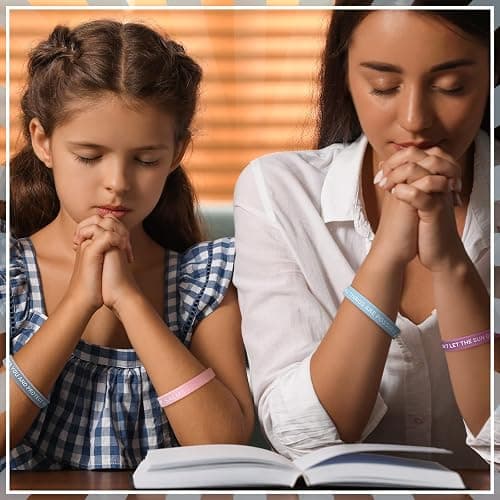 Minatee 60 Pcs Bible Verse Christian Bracelets Bulk, Classic Colors | Motivational Christian Rubber Bracelets, Jesus Silicone Wristbands Inspirational Gifts for Men Women, Inspirational Gifts thumbnail 7