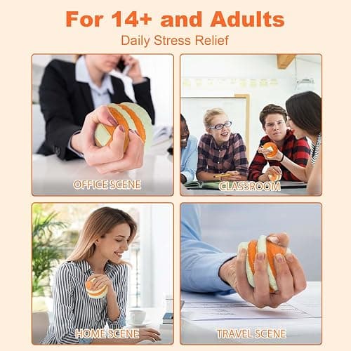 Jumbo Pancake Stack Squishy Toy, Slow Rising Stress Relief Squeeze Realistic Food Replica with Butter Detail Orange and Cream Decorative Play Food Premium Silicone Handmade Keychain Gift for Adults thumbnail 8