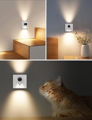 6 Pack LED Night Lights with Dusk to Dawn Sensor, 3000K Soft White, Plug in Wall Night Lights for Kids, Kitchen, Hallway, Bathroom, Bedroom,Non-Dimmable - 3000K Soft White thumbnail 7