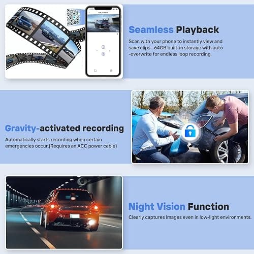 9" Wireless Apple Carplay Screen for Car with 4K Dash Cam, Portable Apple Carplay & Android Auto with 1080p Backup Camera DVR, Voice Control/GPS Navigation/Mirror Link/BT, Pallet of Product thumbnail 6