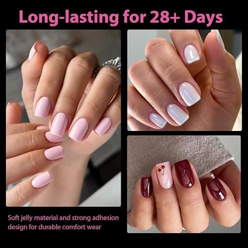 UNA GELLA Extra Short Nail Tips: 504pcs Square Fake Nails Pre-shape XS Short Square Press on Nails Gel Tips Full Cover Acrylic Nails False Nails for DIY Salon 12 Sizes thumbnail 2