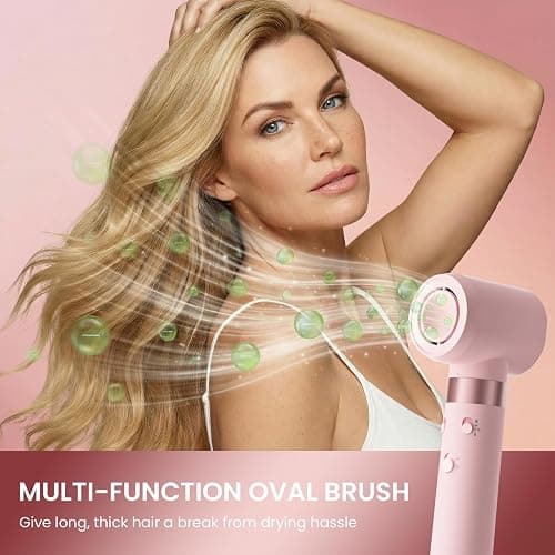 MESCOMB 5 in 1 Dual Voltage Hair Styler Ionen Föhn & Airstyler Set mit Aufsätzen, Schnelltrocknend,Lockenstab,Glätten, Volumen, Ohne Hitzeschäden | 100–240V für weltweite Reisen mit Reisetasche thumbnail 5