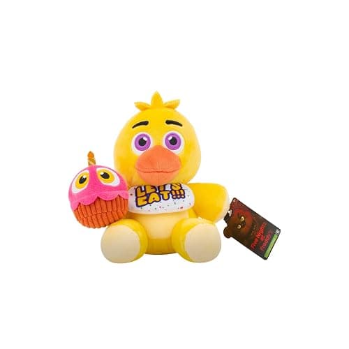 Jazwares Five Nights at Freddy’s Classic Chica Plush - 8-Inch Stuffie with Soft Material and Glow-in-The-Dark Eyes thumbnail 5