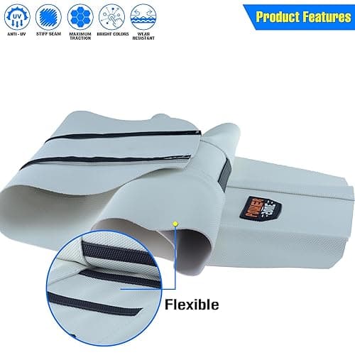 MCHMFG Universal Ribbed Dirt Bike Seat Cover - Gripper Soft Seat Cover for Most Dirt Pit Bike Motorcycle (White-White) - White-White thumbnail 9