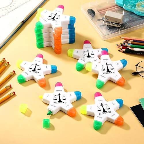 Chivertion 30 Pcs Law School Gifts Star Shape Briefing Highlighters Brush Affirmation Supplies Inspirational Christmas Appreciation Gifts for Law Students Lawyer Women thumbnail 4