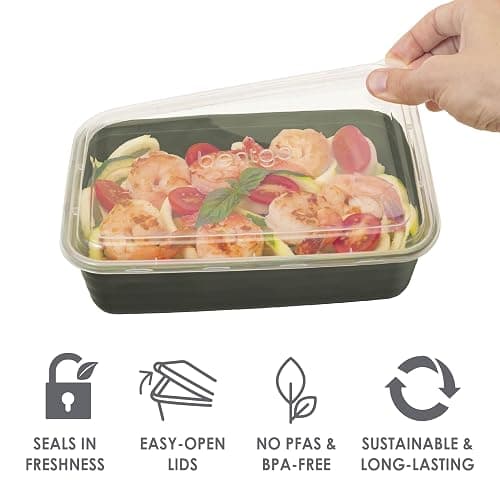 Bentgo Prep 60-Piece Meal Prep Kit - Reusable PFAS & BPA-Free Food Containers, 1-Compartment, 2-Compartment, & 3-Compartments - Microwave, Freezer, & Dishwasher Safe (Rich Shades) thumbnail 6