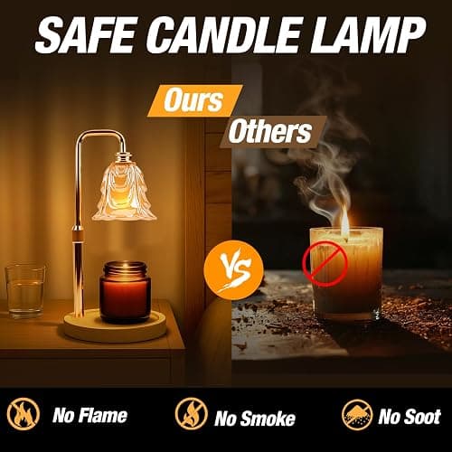 EPIMA Candle Warmer Lamp with Timer and Dimmer, Electric Wax Warmers for Scented Candles with 5 Brightness Settings, Anti-Glare Lamp with Adjustable Height, Home Decor, Gift for Christmas, Birthday thumbnail 5