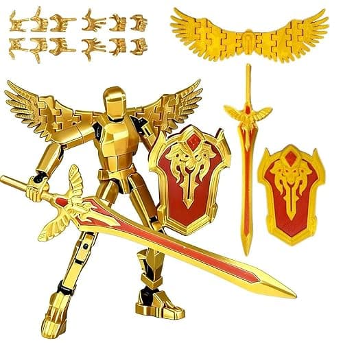 Pthjswj T13 Action Figure Set - (Assembled) 3D Printed Action Figure, Titan 13 Action Figure, Multi-Jointed Movable Dummy 13, Robot Action Figure, Birthday Gifts for Boys, Girls Desktop Decorations - Image 1