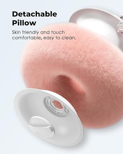 Viozon Tablet Stand Pillow, Compatible with 4.7"-13" Phone/Tablet, iPad, iPhone, Samsung, Google, Kindle, 360°Adjustable Phone Holder for Bed with Soft Plush Fabric, and Detachable Bowl, Pink thumbnail 6