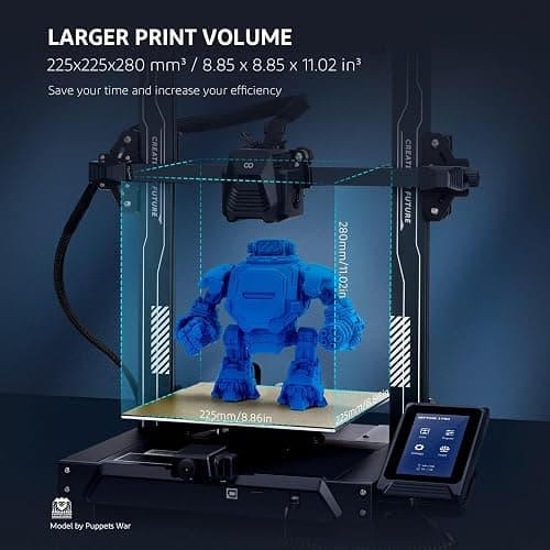 ELEGOO Neptune 3 Pro 3D Printer, Quick Assembly with Auto Leveling, Direct Drive Extruder, PEI Flexible Platform and Removable Touchscreen, 8.85x8.85x11 inch Printing Size thumbnail 3