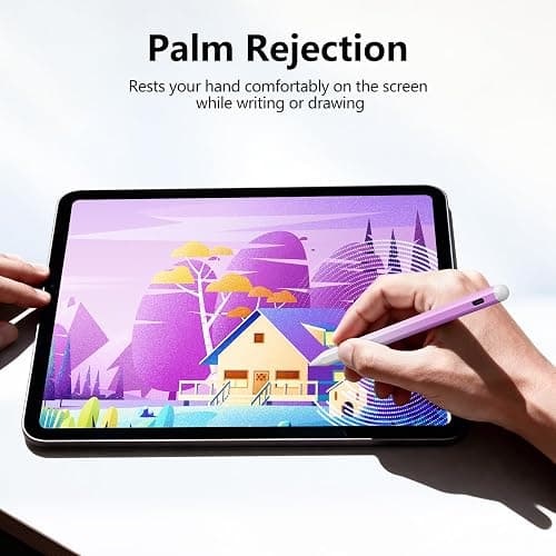 Stylus Pen for iPad 6th-11th Generation-2X Fast Charge Active Pencil Compatible with 2018-2026 Apple iPad Pro 11"/12.9"/M4, iPad Air 3/4/5/M2/M3/M4,iPad mini 5/6/7 Gen-Gradient White Pink thumbnail 6