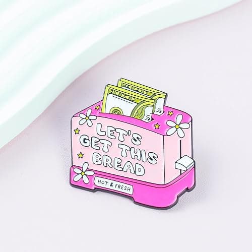 Sarcastic Motivation Pin, Let’s Get This Bread Enamel Pins, Meme Lover Gift For Boss Babe Entrepreneur, Get Money Brooch, Hustle Culture Button Badge, Funny Sayings Jewelry Decoration thumbnail 2