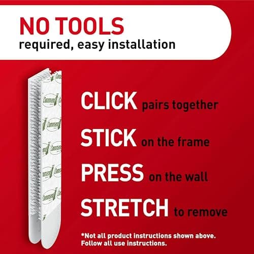 Command 15 lb Large Picture Hanging Strips 28 Pairs (56 Strips), Damage-Free Hanging Picture Hangers, No Tools Wall Hanger for Home Decor, White Adhesive thumbnail 5