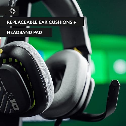 ASTRO A10 Gaming Headset Gen 2 Wired Headset, Over-ear Gaming Headphones, Lightweight, Flip-to-mute microphone, 32 mm drivers, Compatible with Xbox Series X|S, Xbox One, Nintendo Switch, PC - Black thumbnail 8
