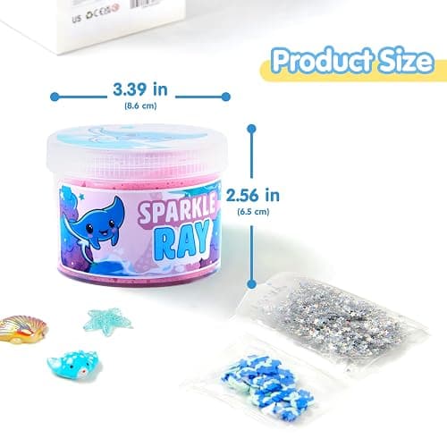 JOYIN Slime 3-Pack Bundle, Manta Ray, Bubblegum Unicorn, Strawberry Milk Cow, Soft, Non-Sticky, Mess-Free,Slime Bulk Toys for Kids, Boys and Girls Birthday Gifts Party Favors thumbnail 3