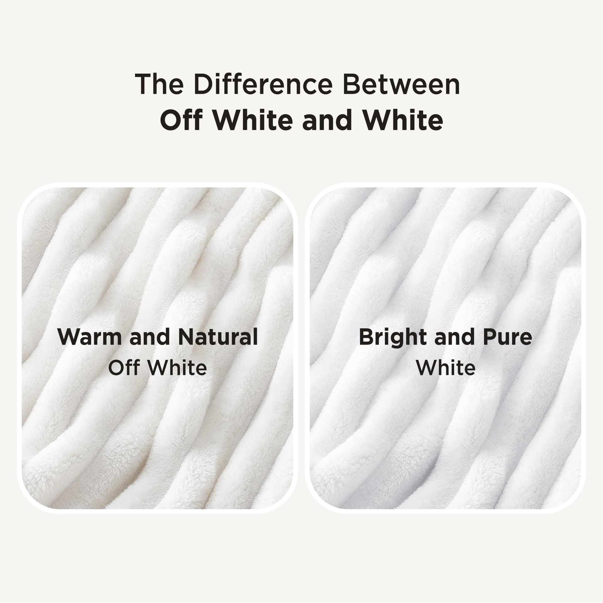 Bedsure Blanket for Couch, Super Cozy Soft Throw Blankets for Women, Cute Small Plush Fleece Throws for Girls, Off White, 50x60 Inches thumbnail 7