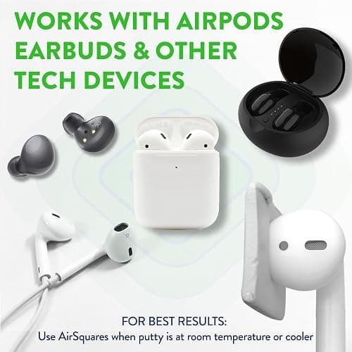 AirSquares Airpod Cleaning Kit, The Original Earbud Cleaning Putty 12-Pack | As Seen on NBC's Today Show, Cleaner Kit for AirPods & Earbuds, Cleaning Putty to Remove Wax, Dirt & Gunk from Tech Devices thumbnail 5