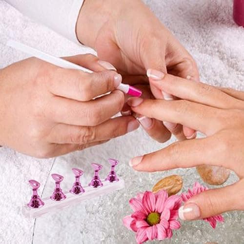 Acrylic Nail Display Stand, Nail Holder Magnetic Nail Tip Practice Stand Nail Tip Holders Base Professional Nail Tools for DIY Nail Salon and Practice Manicure thumbnail 2