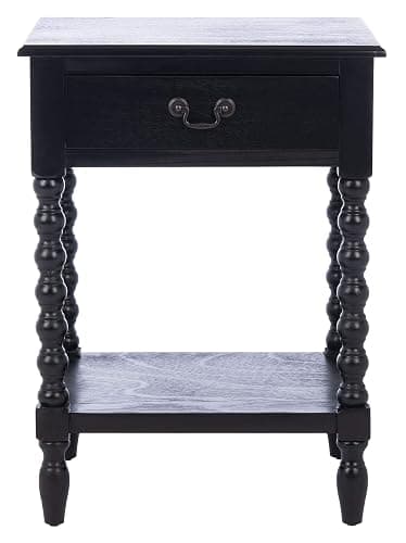 Safavieh Home Collection Athena Black 1-Drawer Accent Table - Image 1