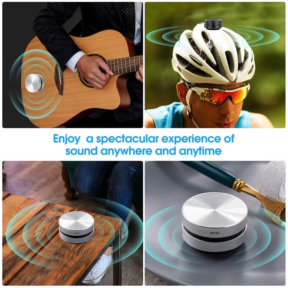 Bone Conduction Speaker, BlueAOQ 1 Pack Wirelessly BT Speaker Bone Conduction Speakers Mini Portable Loud Stereo Sound Built-in Mic Sound Box thumbnail 7