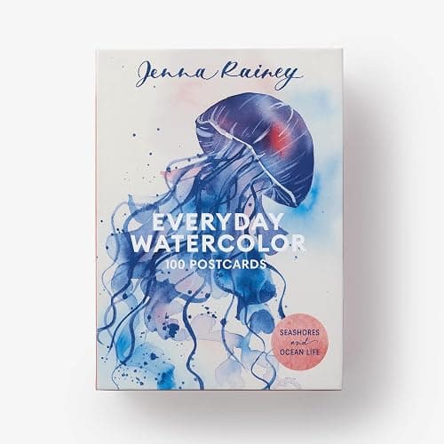 Everyday Watercolor 100 Postcards: Seashores and Ocean Life thumbnail 2