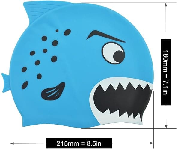 STARTSMART Kids Fun Silicone Swim Cap for Boys and Girls - Sharks & Minnows by Start Smart thumbnail 3