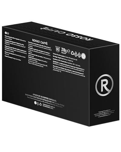 ROSSO CAFFÈ 60 Espresso Coffee Pods for Nespresso Original Machines, Premium Capsules, Variety Pack 6 Flavors, Rich Breakfast to Intense Roasts thumbnail 8