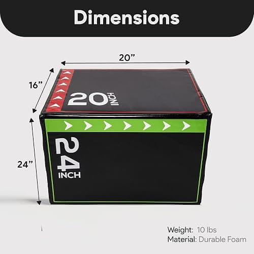 BalanceFrom 3-in-1 Foam Plyometric Jump Box for Home Gym with Multiple Height Options – Versatile Plyo with Non-Slip Surface for Strength, HIIT, Step-Ups, and Agility Training thumbnail 3