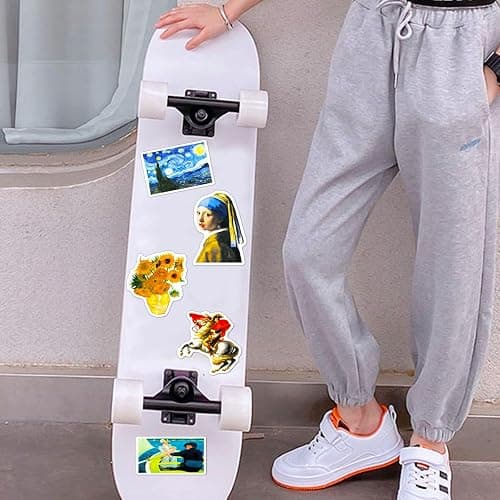 Retro Famous Art Painting Stickers Pack, 100 Pcs Vinyl Waterproof Vincent Van Gogh Oil Painting Style Stickers for Laptop Phone Water Bottles Lovely Gift to Friends Artist Decals thumbnail 7