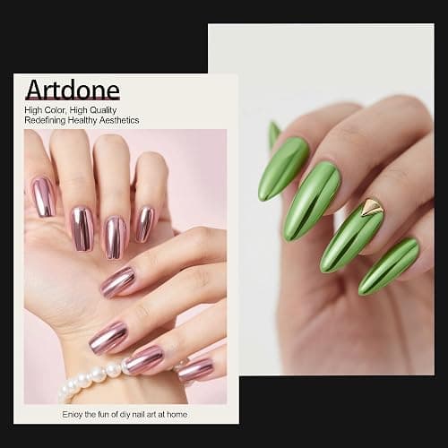 Artdone 16 Colors Chrome Nail Powder, Iridescent Aurora White Pearl | Chameleon Metallic Mirror Effect Pigment Pearlescent Mermaid Pigment Glitter Dust Kit, Nail Art Decoration, Resin Craft thumbnail 4