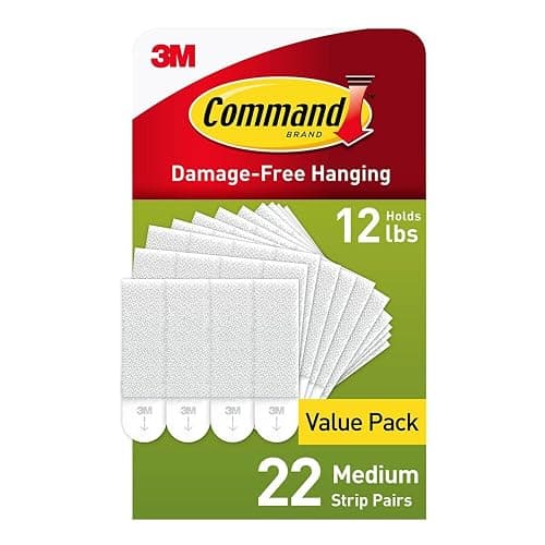 Command Medium Picture Hanging Strips, Damage Free Hanging of Dorm Decorations, 22 Pairs, 44 Command Strips (17204-22NA) - Image 1