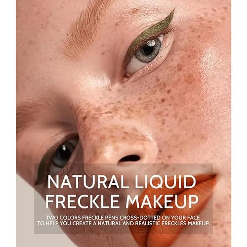 KYDA 2 Colors Liquid Freckle, Natural Freckle Makeup Pen, Longlasting Face Freckle Liquid Makeup, Soft Dot Sopt Pen Magic Freckle Color-Light Brown&Dark Brown thumbnail 3