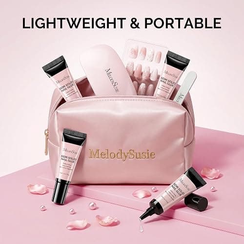 MelodySusie Semi Solid Nail Glue, Quick Drying No Need for UV Lamp Glue Gel Long Lasting for Fake Acrylic Press On Nails, 5ml*6pcs | Quick Drying, No UV Lamp Needed, Long Lasting, Nail Glues DIY Home Salon Manicure Portable Packaging thumbnail 6