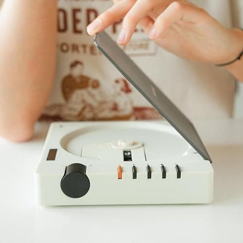 syitren R300 CD Player Bluetooth Portable Desktop Retro CD Player for Home Fiber Output No Built-in Speaker White Gift (White) thumbnail 4