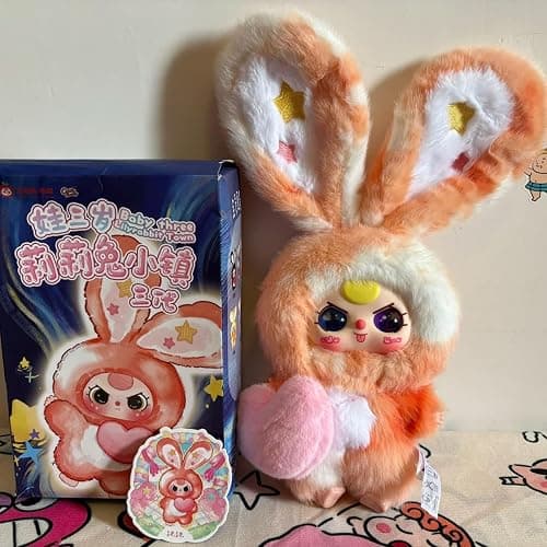 Fesuphy Baby Three Blind Box Plush, Baby Three Lily Rabbit Town V3 Series, Cute Vinyl Plush Blind Box Doll, Kawaii Collectible Toys Figure Mystery Box for Gifts, Single Box (1 of 9 Possible Styles) thumbnail 9