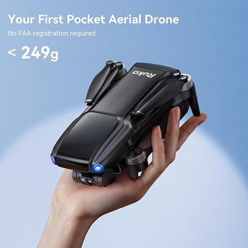 Ruko U11MINI 4K, Drones with Camera for Adults 4K Video 8K Photo, Under 249g, 3-Axis Gimbal EIS, 20000ft FPV Transmission, AI Takeoff/Landing, Auto Return, GPS with Beeper, Beginner (96-Min Flight) thumbnail 3