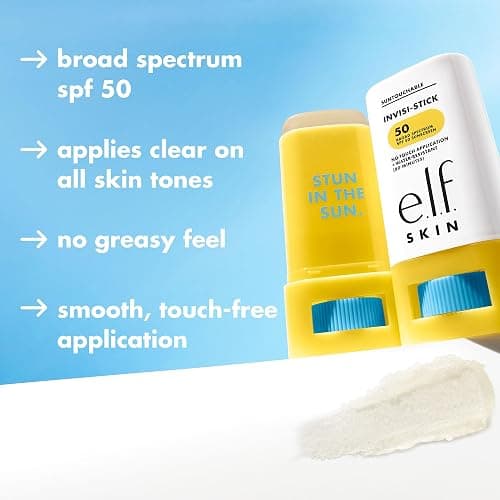 e.l.f. SKIN Suntouchable Invisi-Stick SPF 50, Clear Sunscreen For A Natural Finish, Made With Moisturizing Sunflower Seed Oil, Vegan & Cruelty-Free thumbnail 3