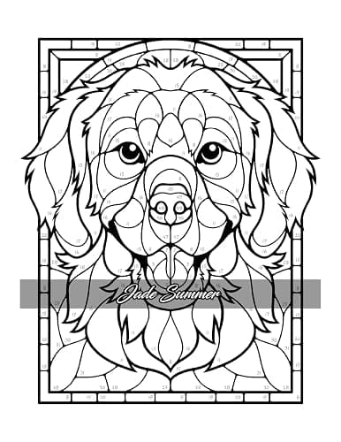 Color by Number Animals: Adult Coloring Book with Cats, Dogs, Birds, Butterflies, Horses, Sloths, and Many More for Stress Relief and Relaxation thumbnail 13