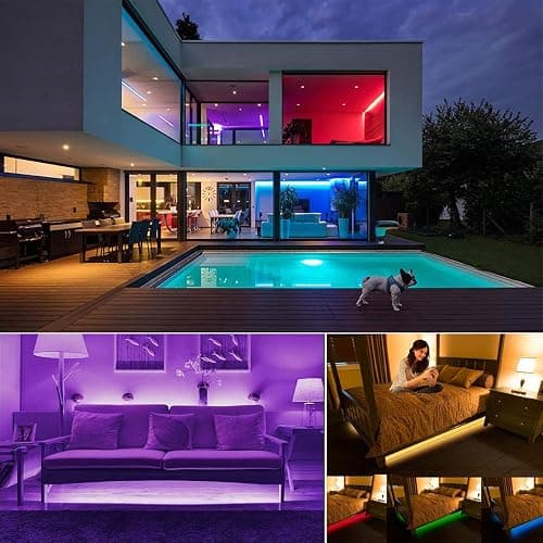 111111 Battery Powered Led Strip Lights,2 Pack 6.56ft Strip Lights Battery Operated Led Strip Kit,24-Keys Remote Controlled,DIY Indoor and Outdoor Decoration thumbnail 2