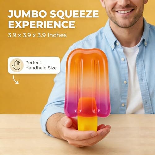 Ice Cream Squeeze Squishy - Summer Sensory Stress Relief, Decompression Venting Toy, Easter Basket Stuffers Party Favors for Anxiety Relief Everyone (#A) thumbnail 4